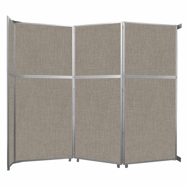 Operable Wall Folding Room Divider 11'9" x 10'3/4" Warm Pebble Fabric